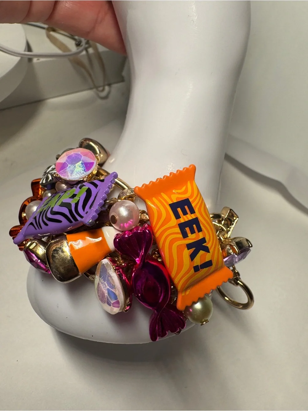 Betsey Johnson Multicolor candy  gold color Charm Bracelet